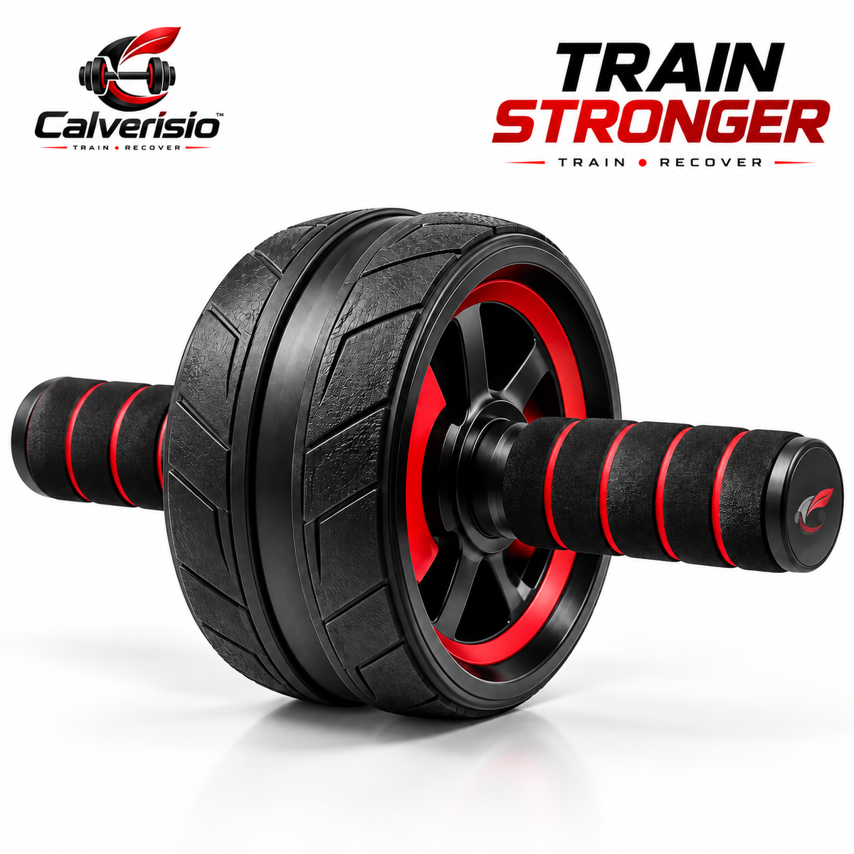 Calverisio™ Wide-Wheel Ab Roller | Anti-Slip Core Trainer with Foam Handles & Reinforced Steel Axle for Core Strength Training