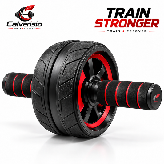 Calverisio™ Wide-Wheel Ab Roller | Anti-Slip Core Trainer with Foam Handles & Reinforced Steel Axle for Core Strength Training
