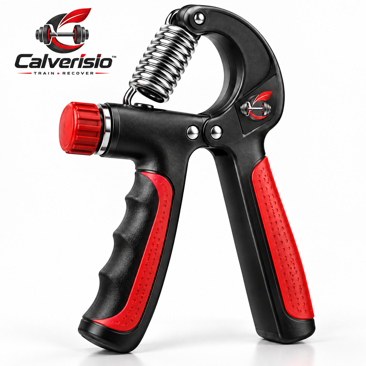 Calverisio™ Adjustable Hand Grip Strengthener | Spring-Resistance Forearm & Grip Trainer with Ergonomic Non-Slip Handles