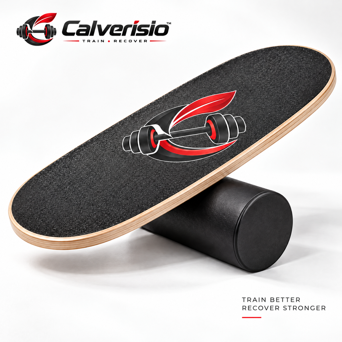 Calverisio™ Wooden Balance Board & Roller Set | Non-Slip Training Board for Balance, Core Strength, Coordination & Stability