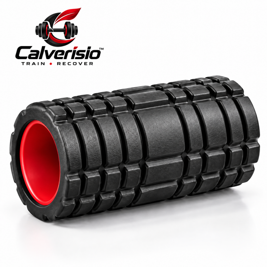 Calverisio™ Deep-Tissue Foam Roller | High-Density Textured Massage Roller for Muscle Recovery, Mobility & Warm-Up