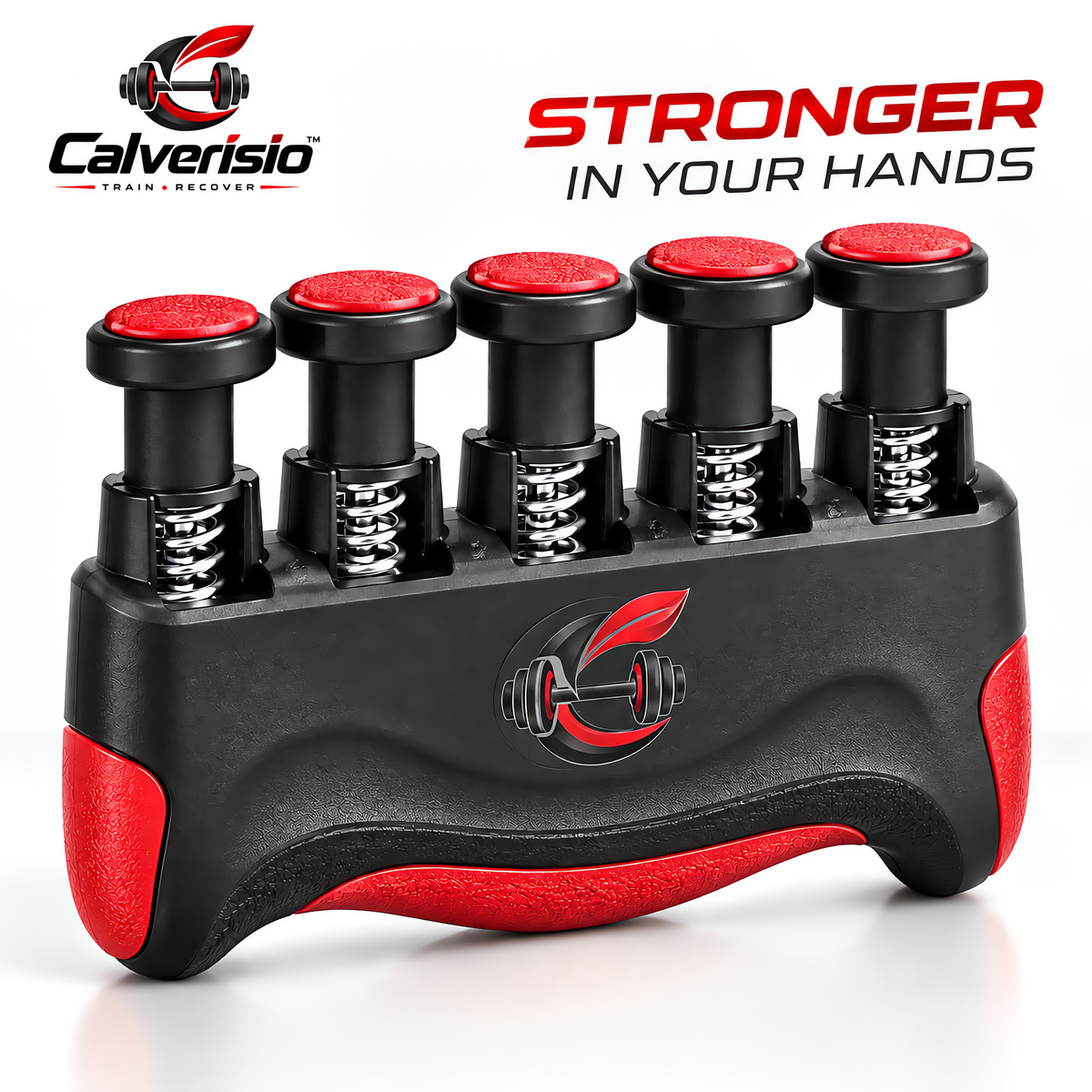 Calverisio™ Individual Finger Strength Trainer | Spring-Loaded Hand Exerciser with Independent Finger Resistance & Ergonomic Non-Slip Grip