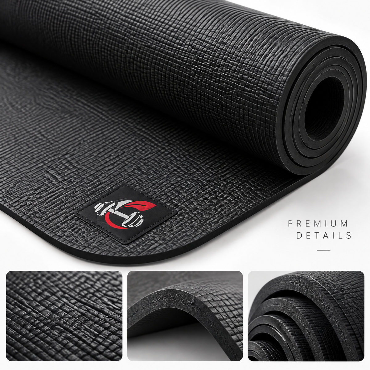 Calverisio™ Premium Exercise Mat | Textured Non-Slip Fitness & Yoga Mat for Strength, Stretching & Recovery Training