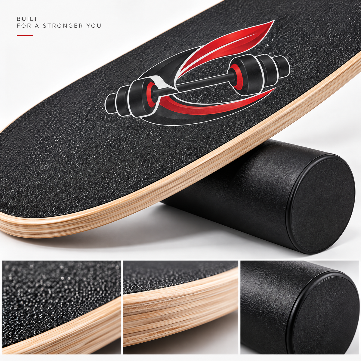Calverisio™ Wooden Balance Board & Roller Set | Non-Slip Training Board for Balance, Core Strength, Coordination & Stability