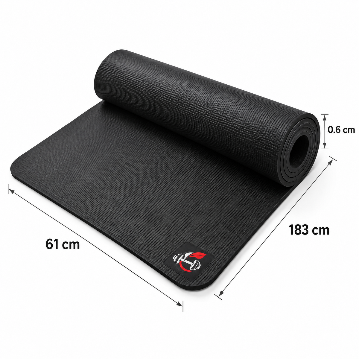 Calverisio™ Premium Exercise Mat | Textured Non-Slip Fitness & Yoga Mat for Strength, Stretching & Recovery Training