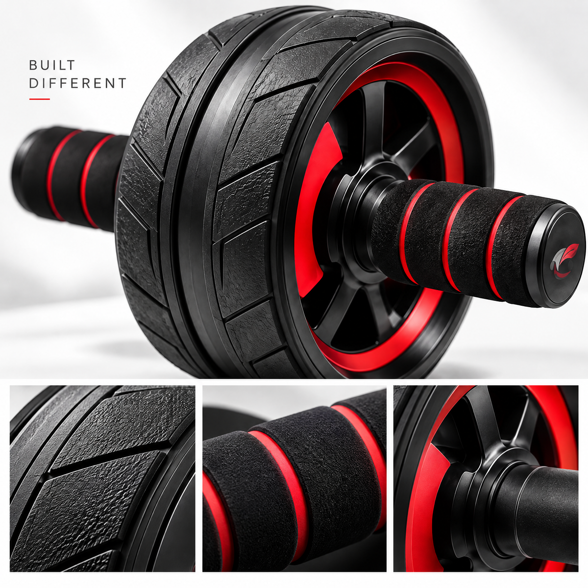 Calverisio™ Wide-Wheel Ab Roller | Anti-Slip Core Trainer with Foam Handles & Reinforced Steel Axle for Core Strength Training