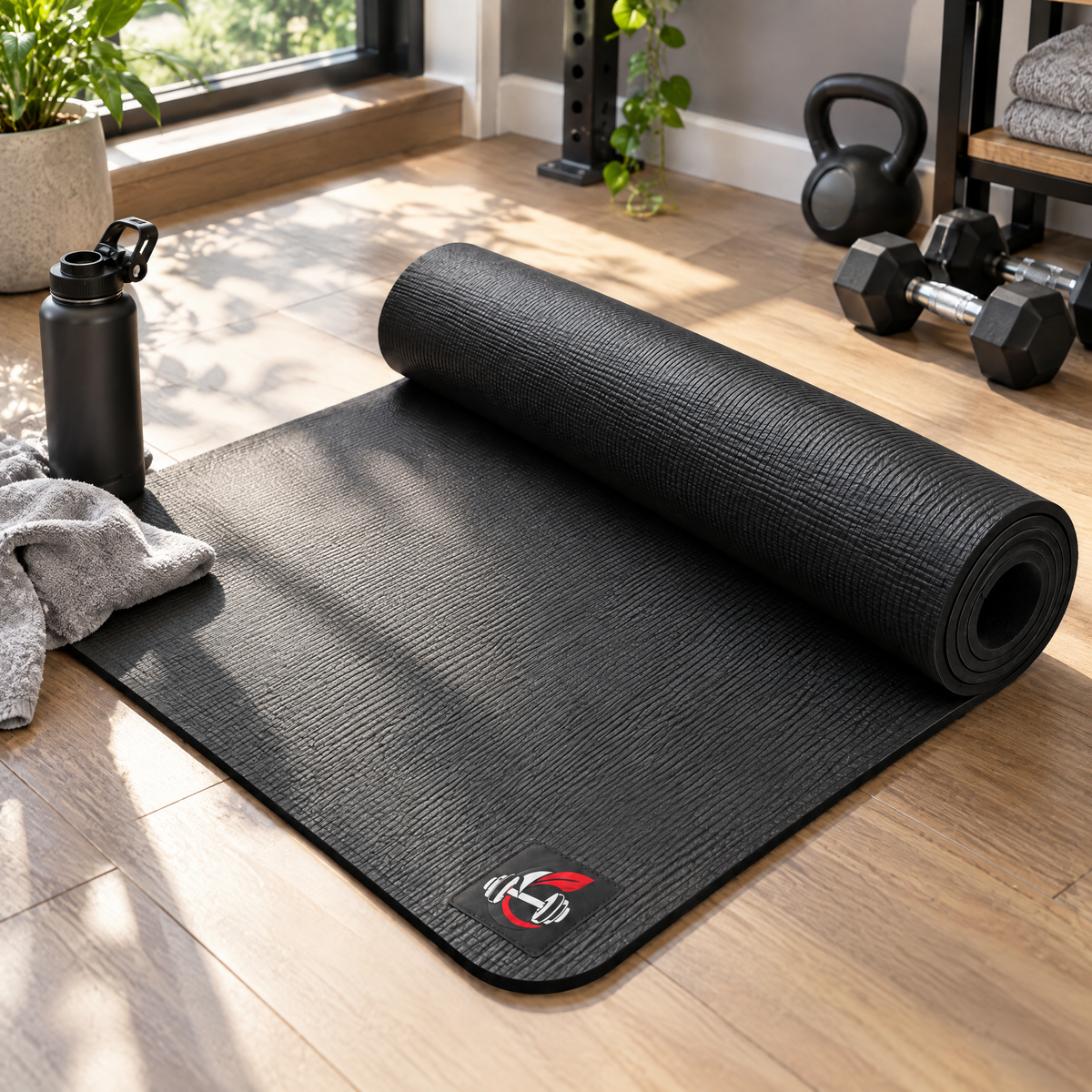 Calverisio™ Premium Exercise Mat | Textured Non-Slip Fitness & Yoga Mat for Strength, Stretching & Recovery Training