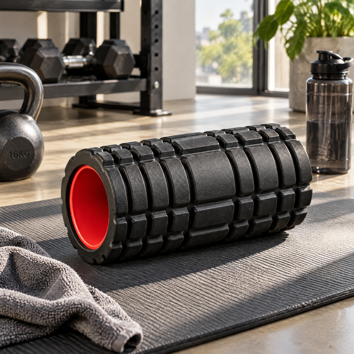 Calverisio™ Deep-Tissue Foam Roller | High-Density Textured Massage Roller for Muscle Recovery, Mobility & Warm-Up