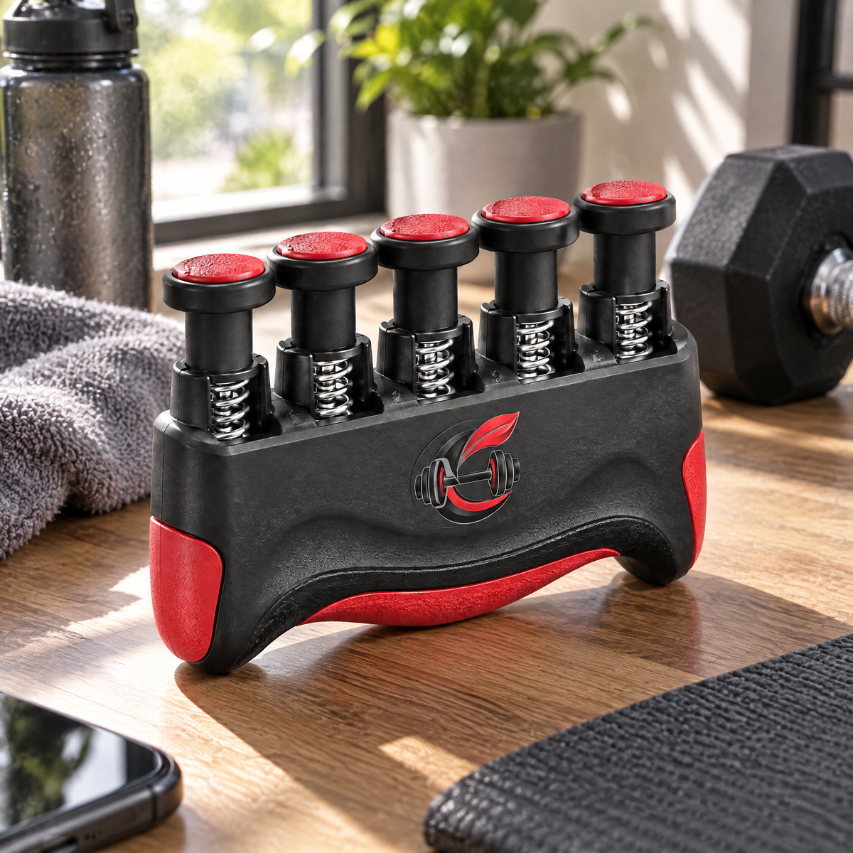 Calverisio™ Individual Finger Strength Trainer | Spring-Loaded Hand Exerciser with Independent Finger Resistance & Ergonomic Non-Slip Grip