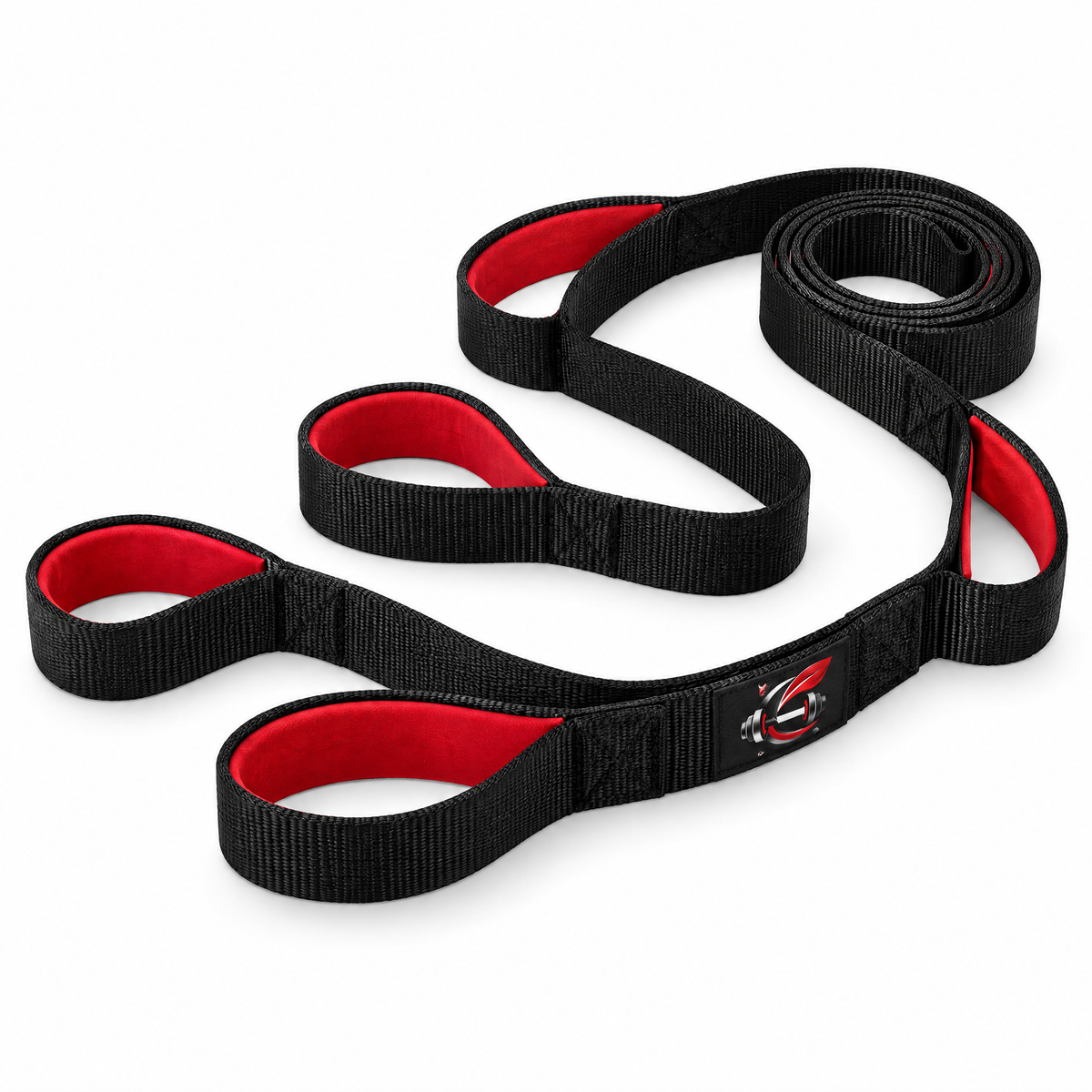 Calverisio™ Multi-Loop Stretching Strap | 180 cm Yoga & Mobility Strap with Padded Loops for Flexibility, Warm-Up & Recovery